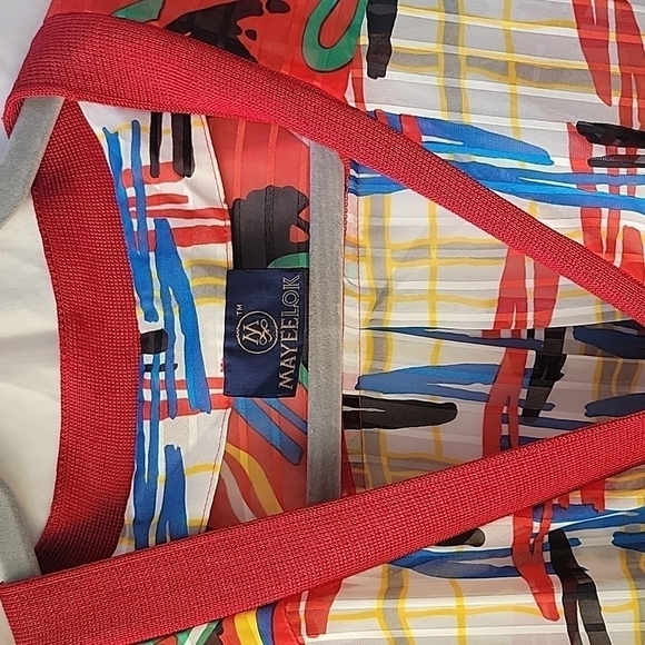 Vintage Mayeelok button front printed sheer blouse - Picture 2 of 8